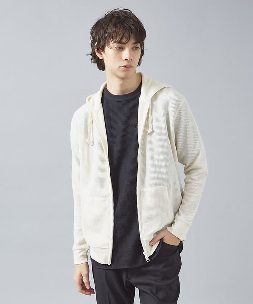 ABAHOUSE/アバハウス 【JEMORGAN /ジェーイーモーガン 】軽量ワッフルジップパーカー ダブルジ オフホワイト XL ABAHOUSE/アバハウス 【JEMORGAN /ジェーイーモーガン 】軽量ワッフルジップパーカー ダブルジ オフホワイト XL