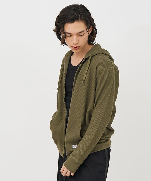 ABAHOUSE / アバハウス パーカー | 【JEMORGAN /ジェーイーモーガン 】軽量ワッフルジップパーカー ダブルジ | 詳細13