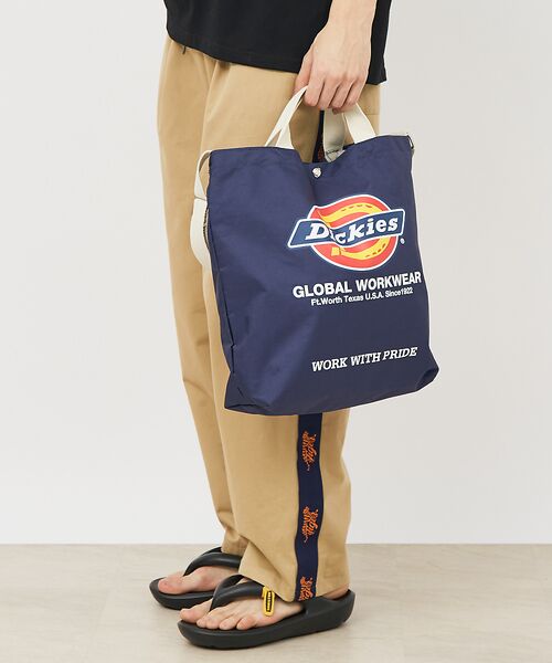 ABAHOUSE/アバハウス 【DICKIES/ディッキーズ】LOGO PRINT 2WAY SHOULDER ネイビー F ABAHOUSE/アバハウス 【DICKIES/ディッキーズ】LOGO PRINT 2WAY SHOULDER ネイビー F
