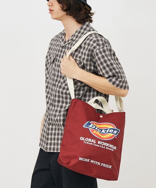 ABAHOUSE/アバハウス 【DICKIES/ディッキーズ】LOGO PRINT 2WAY SHOULDER ワイン F ABAHOUSE/アバハウス 【DICKIES/ディッキーズ】LOGO PRINT 2WAY SHOULDER ワイン F
