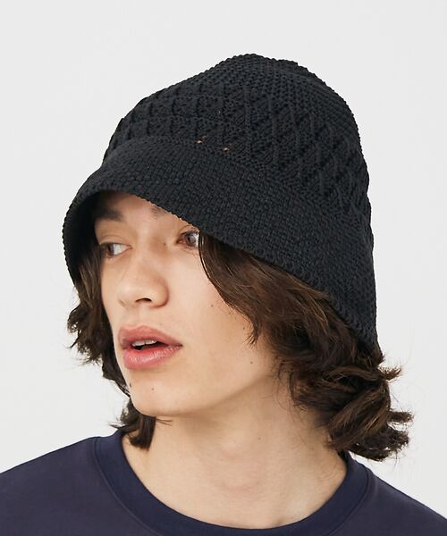 ABAHOUSE / アバハウス ハット | 【RIVER UP/リバーアップ】Linen Openwork Knit Hat | 詳細2