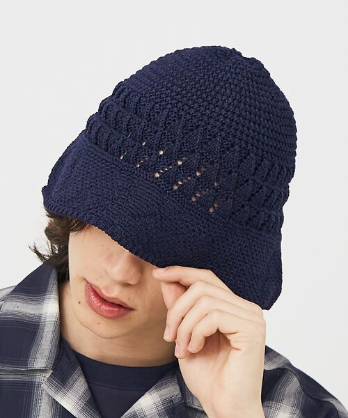 ABAHOUSE / アバハウス ハット | 【RIVER UP/リバーアップ】Linen Openwork Knit Hat | 詳細4