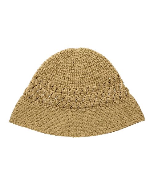ABAHOUSE / アバハウス ハット | 【RIVER UP/リバーアップ】Linen Openwork Knit Hat | 詳細5