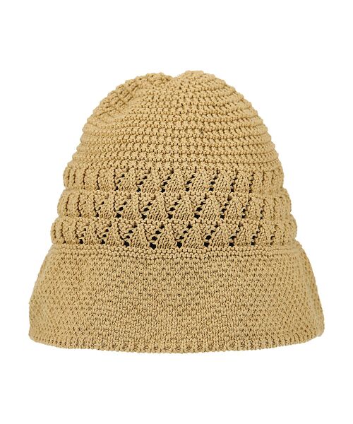 ABAHOUSE / アバハウス ハット | 【RIVER UP/リバーアップ】Linen Openwork Knit Hat | 詳細7