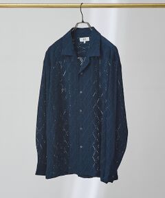 ABAHOUSE / アバハウス シャツ・ブラウス | 【AH ABAHOUSE】ダイヤ柄 シアーストレッチ 長袖シャツ