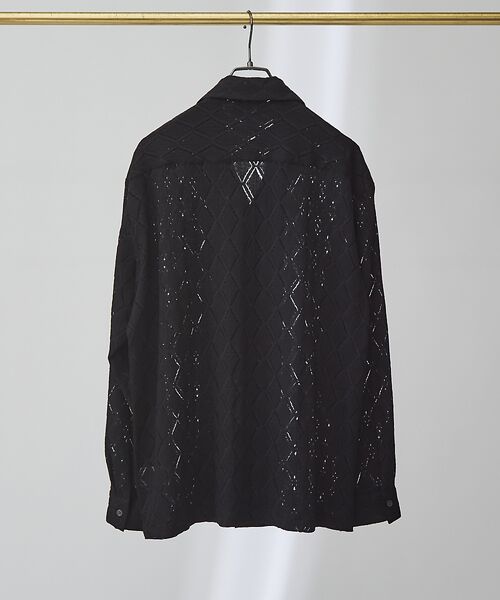 ABAHOUSE / アバハウス シャツ・ブラウス | 【AH ABAHOUSE】ダイヤ柄 シアーストレッチ 長袖シャツ | 詳細5
