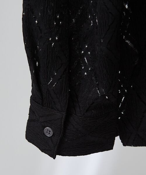 ABAHOUSE / アバハウス シャツ・ブラウス | 【AH ABAHOUSE】ダイヤ柄 シアーストレッチ 長袖シャツ | 詳細8