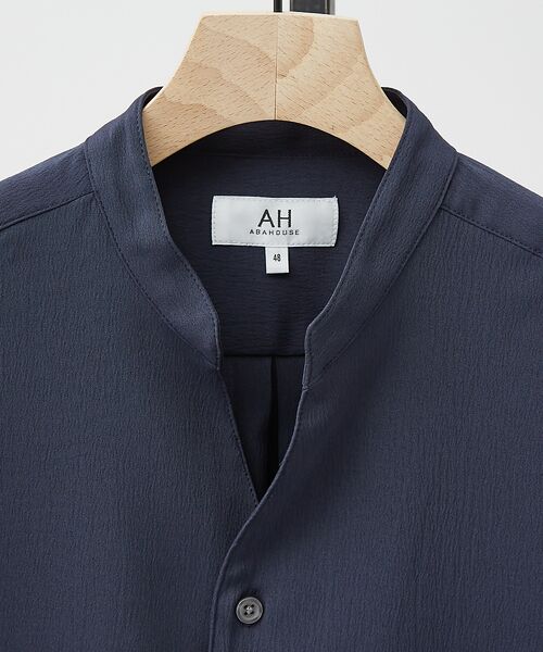 ABAHOUSE / アバハウス シャツ・ブラウス | 【AH ABAHOUSE】楊柳 キーネック 長袖シャツ / Vネックシャツ | 詳細6