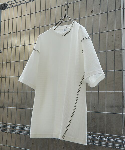 ABAHOUSE/アバハウス 【AH ABAHOUSE】PERFECTEX ハンドステッチ ワッフル 半袖Tシ ホワイト 46 ABAHOUSE/アバハウス 【AH ABAHOUSE】PERFECTEX ハンドステッチ ワッフル 半袖Tシ ホワイト 46