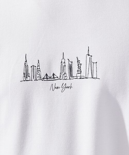 ABAHOUSE / アバハウス Tシャツ | 【CITY】刺繍 ポンチ 半袖Tシャツ | 詳細3