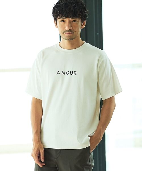 ABAHOUSE / アバハウス Tシャツ | 【AMOUR】ベアポンチ ロゴ 半袖Tシャツ | 詳細5