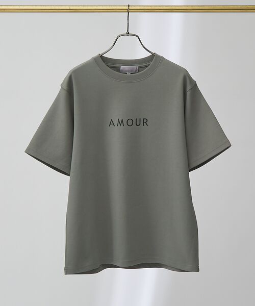 ABAHOUSE/アバハウス 【AMOUR】ベアポンチ ロゴ 半袖Tシャツ グレー 46 ABAHOUSE/アバハウス 【AMOUR】ベアポンチ ロゴ 半袖Tシャツ グレー 46