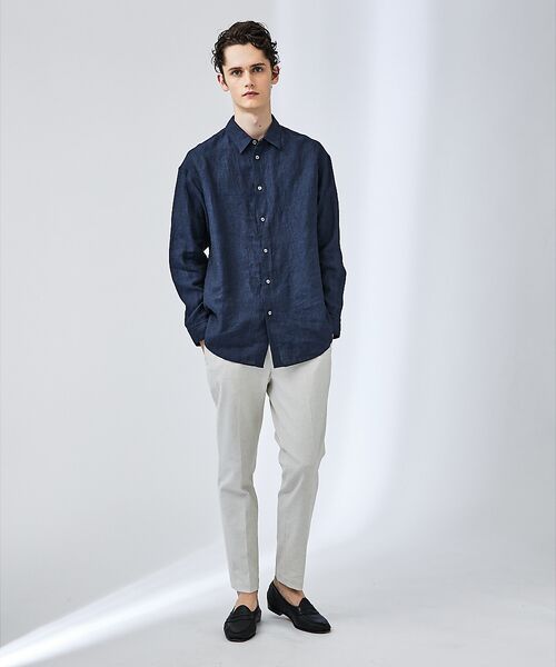 ABAHOUSE / アバハウス パンツ | 【リネン×マルチ機能】シェルタリングドライ ノータック イージーパンツ / スト | 詳細1