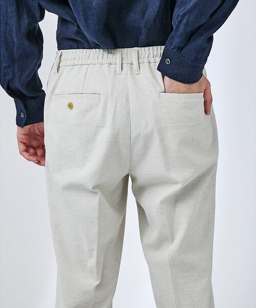 ABAHOUSE / アバハウス パンツ | 【リネン×マルチ機能】シェルタリングドライ ノータック イージーパンツ / スト | 詳細4