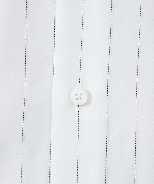 ABAHOUSE / アバハウス シャツ・ブラウス | バンドカラー半袖ストライプシャツ | 詳細8