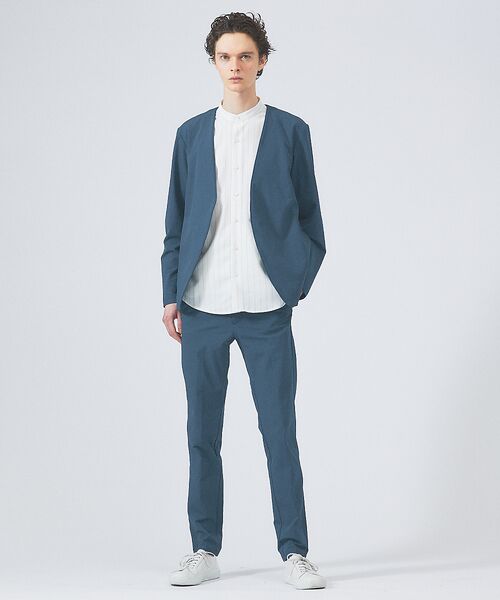 ABAHOUSE / アバハウス シャツ・ブラウス | バンドカラー半袖ストライプシャツ | 詳細9