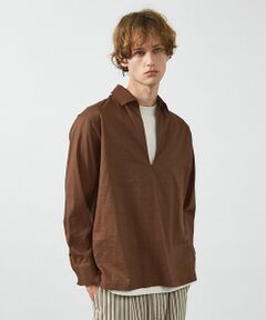 ABAHOUSE / アバハウス シャツ・ブラウス | 【リネンブレンド】スキッパー プルオーバーシャツ