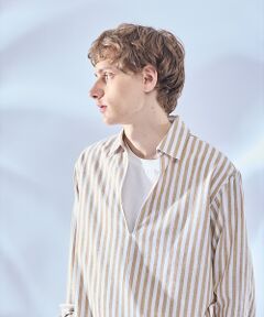 ABAHOUSE / アバハウス シャツ・ブラウス | 【リネンブレンド】スキッパー プルオーバーシャツ