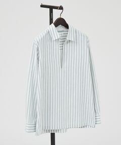 ABAHOUSE / アバハウス シャツ・ブラウス | 【リネンブレンド】スキッパー プルオーバーシャツ