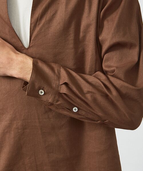 ABAHOUSE / アバハウス シャツ・ブラウス | 【リネンブレンド】スキッパー プルオーバーシャツ | 詳細5