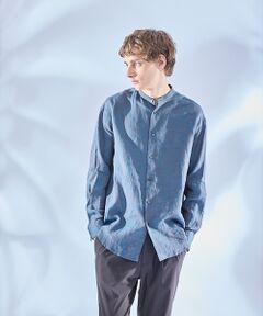 ABAHOUSE / アバハウス シャツ・ブラウス | 【LUXE Linen Solaro】バンドカラー リネンシャツ