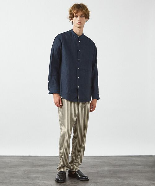 ABAHOUSE / アバハウス シャツ・ブラウス | 【LUXE Linen Solaro】バンドカラー リネンシャツ | 詳細1