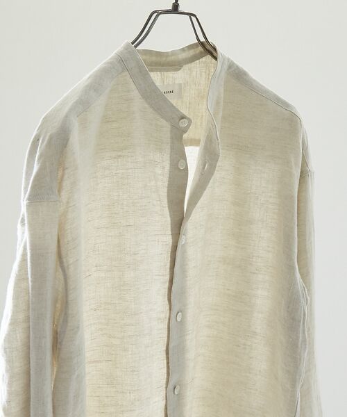 ABAHOUSE / アバハウス シャツ・ブラウス | 【LUXE Linen Solaro】バンドカラー リネンシャツ | 詳細7