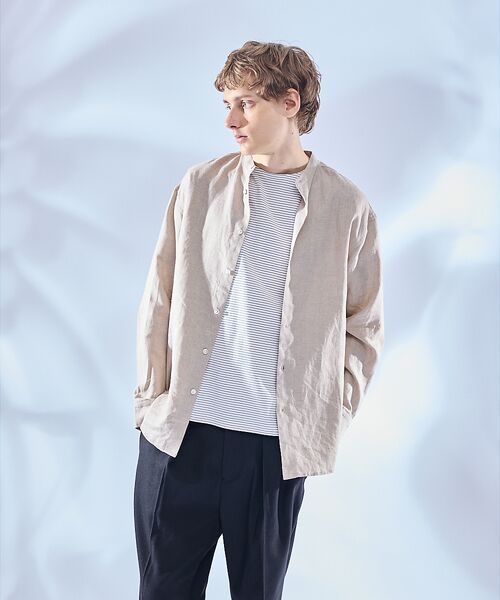 ABAHOUSE / アバハウス シャツ・ブラウス | 【LUXE Linen Solaro】バンドカラー リネンシャツ | 詳細8