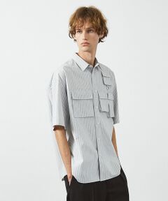 ABAHOUSE / アバハウス シャツ・ブラウス | ファンクショナルストライプ 半袖シャツ