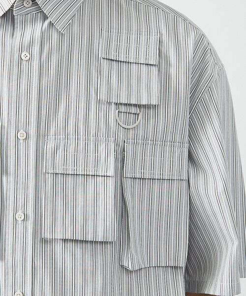 ABAHOUSE / アバハウス シャツ・ブラウス | ファンクショナルストライプ 半袖シャツ | 詳細9