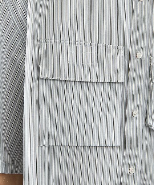 ABAHOUSE / アバハウス シャツ・ブラウス | ファンクショナルストライプ 半袖シャツ | 詳細10