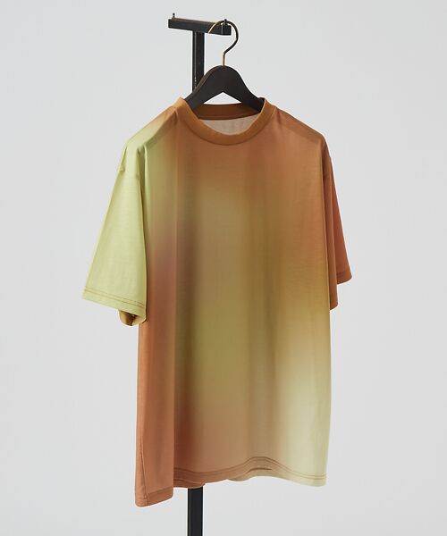 ABAHOUSE/アバハウス 【グラデーション】グラフィックプリント 半袖Tシャツ オレンジ 48 ABAHOUSE/アバハウス 【グラデーション】グラフィックプリント 半袖Tシャツ オレンジ 48