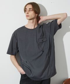 ABAHOUSE / アバハウス Tシャツ | 【セットアップ対応】 ウーブン ドライ フハクTシャツ / クルーネック