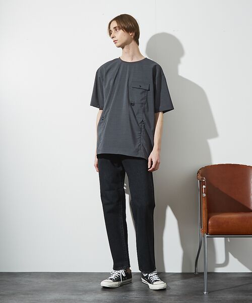 ABAHOUSE / アバハウス Tシャツ | 【セットアップ対応】 ウーブン ドライ フハクTシャツ / クルーネック | 詳細7