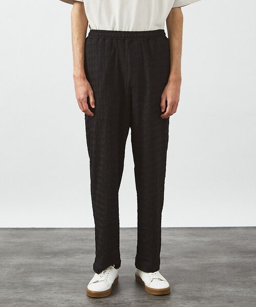 ABAHOUSE / アバハウス パンツ | 【セットアップ対応】シャーリングケーブル リラックスパンツ/イージーパンツ | 詳細1