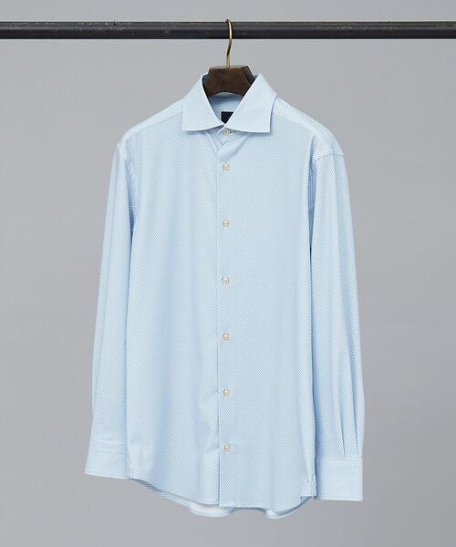 ABAHOUSE/アバハウス 【FLEX SHIRTS】ドライメッシュ 360°ストレッチ ジャージシャツ【予 サックスブルー 44 ABAHOUSE/アバハウス 【FLEX SHIRTS】ドライメッシュ 360°ストレッチ ジャージシャツ【予 サックスブルー 44