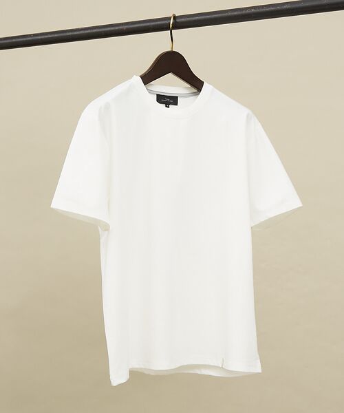 ABAHOUSE/アバハウス 【定番】ドレスポンチ クルーネック 半袖Tシャツ / ストレッチ 冷涼感 ホワイト 46 ABAHOUSE/アバハウス 【定番】ドレスポンチ クルーネック 半袖Tシャツ / ストレッチ 冷涼感 ホワイト 46