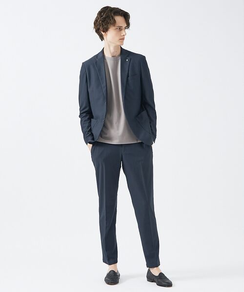 ABAHOUSE / アバハウス Tシャツ | 【定番】ドレスポンチ クルーネック 半袖Tシャツ / ストレッチ 冷涼感 | 詳細7