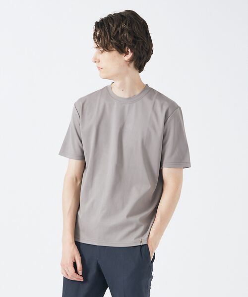 ABAHOUSE/アバハウス 【定番】ドレスポンチ クルーネック 半袖Tシャツ / ストレッチ 冷涼感 グレー 46 ABAHOUSE/アバハウス 【定番】ドレスポンチ クルーネック 半袖Tシャツ / ストレッチ 冷涼感 グレー 46