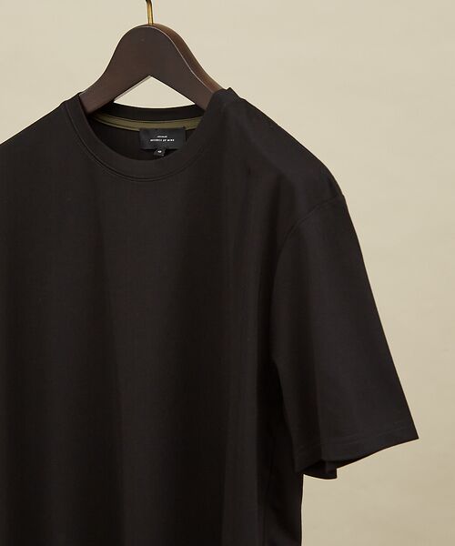 ABAHOUSE/アバハウス 【定番】ドレスポンチ クルーネック 半袖Tシャツ / ストレッチ 冷涼感 ブラック 44 ABAHOUSE/アバハウス 【定番】ドレスポンチ クルーネック 半袖Tシャツ / ストレッチ 冷涼感 ブラック 44