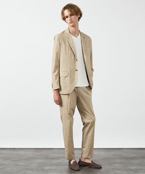 ABAHOUSE / アバハウス スラックス・ドレスパンツ | 【セットアップ対応】スーパーストレッチ リネンブレンド イージー スラックス | 詳細14
