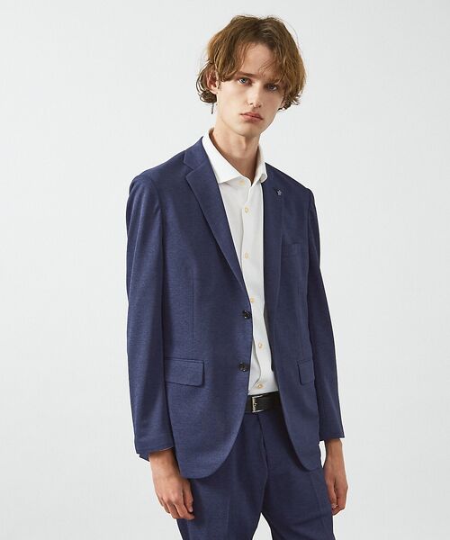 ABAHOUSE/アバハウス 【セットアップ対応/FLEX JACKET】Breeze cool カノコ ジャ ネイビー 44 ABAHOUSE/アバハウス 【セットアップ対応/FLEX JACKET】Breeze cool カノコ ジャ ネイビー 44