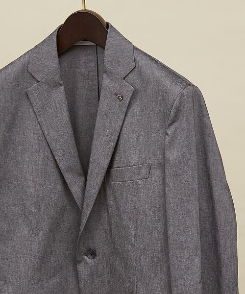 ABAHOUSE/アバハウス 【セットアップ対応/FLEX JACKET】スーパーストレッチ リネンブレンド グレー 50 ABAHOUSE/アバハウス 【セットアップ対応/FLEX JACKET】スーパーストレッチ リネンブレンド グレー 50