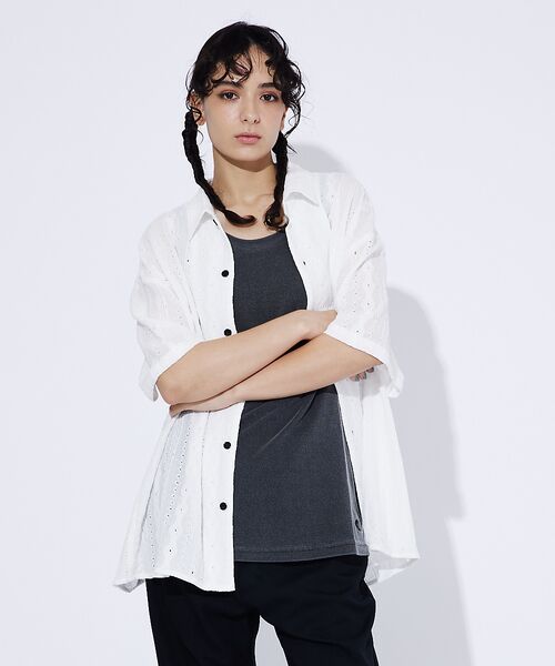 ABAHOUSE/アバハウス 【Revo./レボ】Relax Fit /リラックスフィット /Sheer Ja ホワイト M ABAHOUSE/アバハウス 【Revo./レボ】Relax Fit /リラックスフィット /Sheer Ja ホワイト M