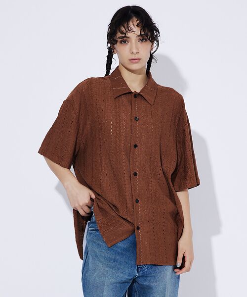 ABAHOUSE/アバハウス 【Revo./レボ】Relax Fit /リラックスフィット /Sheer Ja ブラウン L ABAHOUSE/アバハウス 【Revo./レボ】Relax Fit /リラックスフィット /Sheer Ja ブラウン L