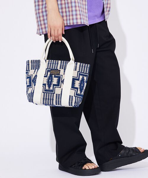 ABAHOUSE/アバハウス 【PENDLETON / ペンドルトン】ゴブラン織ミニトートバッグ/ユニセックス オフホワイト F ABAHOUSE/アバハウス 【PENDLETON / ペンドルトン】ゴブラン織ミニトートバッグ/ユニセックス オフホワイト F