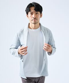 ABAHOUSE / アバハウス カーディガン・ボレロ | 【セットアップ対応】バーズアイ ショールカラー ジャケット