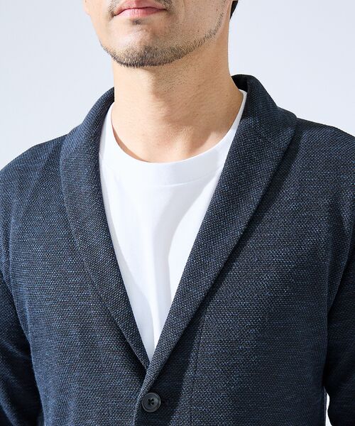 ABAHOUSE / アバハウス カーディガン・ボレロ | 【セットアップ対応】バーズアイ ショールカラー ジャケット | 詳細9