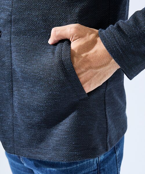 ABAHOUSE / アバハウス カーディガン・ボレロ | 【セットアップ対応】バーズアイ ショールカラー ジャケット | 詳細10