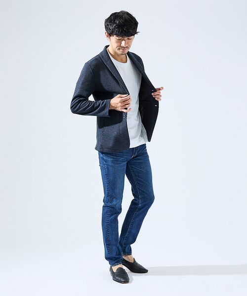 ABAHOUSE / アバハウス カーディガン・ボレロ | 【セットアップ対応】バーズアイ ショールカラー ジャケット | 詳細14